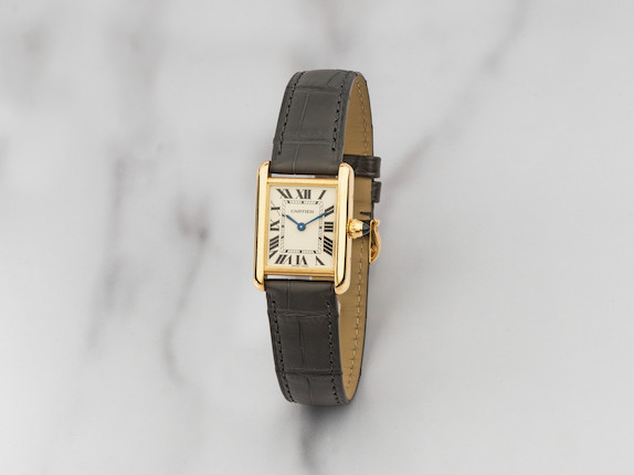 Sold at Auction: GG 750 Cartier Tank Louis ladies' watch, quartz