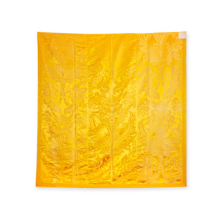 A yellow damask curtain 19th century, Italian image 1
