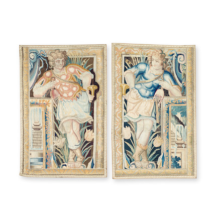 A pair of tapestry border panels From a tapestry woven in the Faubourg Saint-Michel workshop, circa 1620-1650, Paris image 1