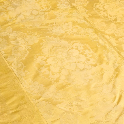 A yellow damask silk panel 19th century, French image 2