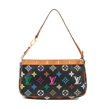 Louis Vuitton x Takashi Murakami Vintage 2003 White Pochette Bag
