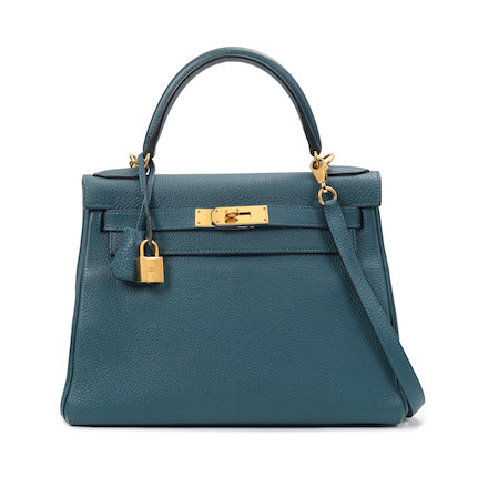 Hermes Kelly Mini Pochette Bag Epsom Leather Gold Hardware In Green