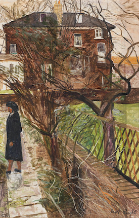 Carel Weight R.A. (British, 1908-1997) Garden Scene image 1