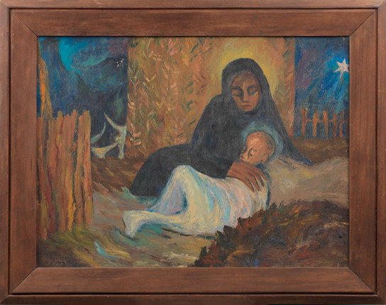 Bonhams : Prof. Uche Okeke (Nigerian, 1933-2016) Madonna & Child, the ...