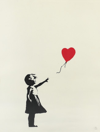 Bonhams : Banksy (British, born 1974) Girl with Balloon Screenprint in ...