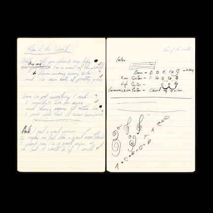 Bonhams : Peter Green An Important And Rare Set Of Handwritten Lyrics ...