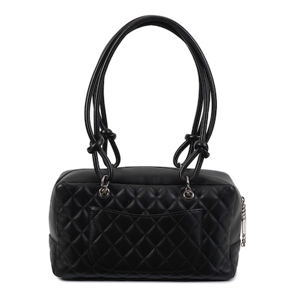 Bonhams : Chanel a Black and White Medium Cambon Ligne Bowling Bag