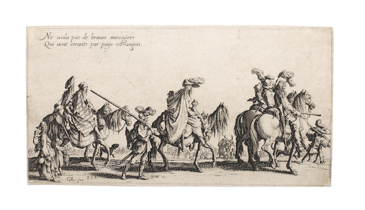 Jacques CallotLes Bohemiens (L. 374-377)The set of four etchings, first state, 1621 along with one plate from Guerre de Beaute (L. 177-182) second state, 1616 image 4