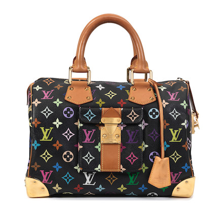 Takashi Murakami x Louis Vuitton Black Monogram Multicolore Speedy 30