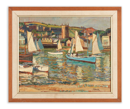 Bonhams : John Anthony Park (British, 1880-1962) Boats in St. Ives Harbour