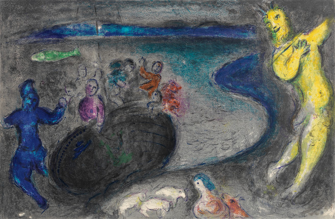 Bonhams : Marc Chagall (Russian/French, 1887-1985) Enlèvement de Chloé ...