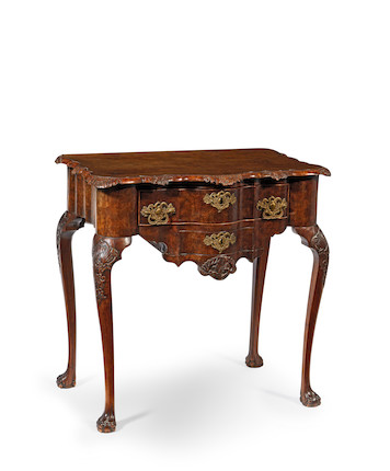 A fine Dutch mid-18th century walnut and burr-walnut lowboy image 1