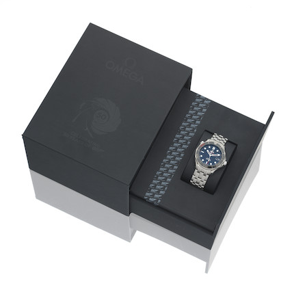 Omega. A '50 Years of 007' limited edition automatic calendar bracelet watch  Seamaster James Bond 50th Anniversary, No.03113/11007, Ref 212.30.41.20.01.005, Circa 2012 image 3