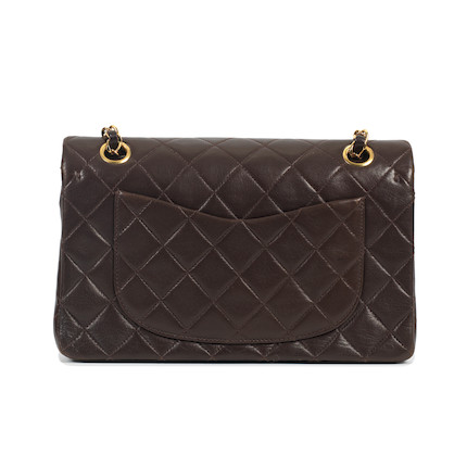 Bonhams : Karl Lagerfeld for Chanel a Chocolate Brown Lambskin Small Classic  Double Flap Bag 1991-94 (includes serial sticker, authenticity card and dust  bag)