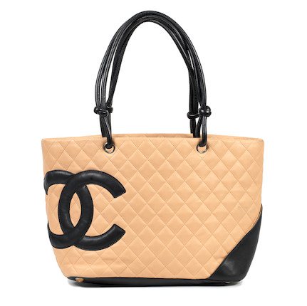 Chanel Beige Quilted Calfskin Large Classic Tote Silver Hardware, 2018 (Very Good), Womens Handbag
