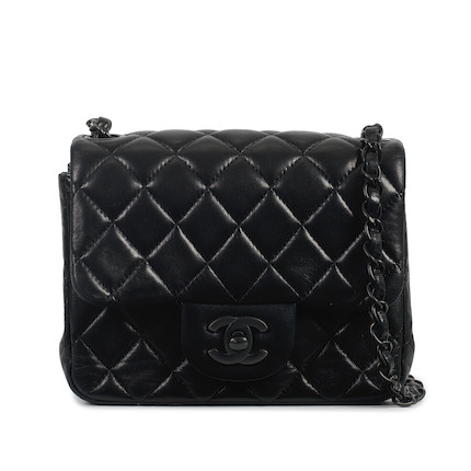 Bonhams : Karl Lagerfeld for Chanel a So Black Lambskin Mini Square Flap Bag  2010-11 (includes serial sticker and dust bag)