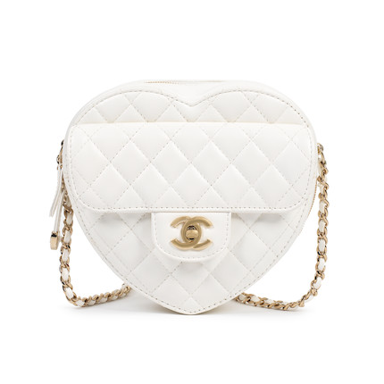 Bonhams : Virginie Viard for Chanel a White Quilted Lambskin Large