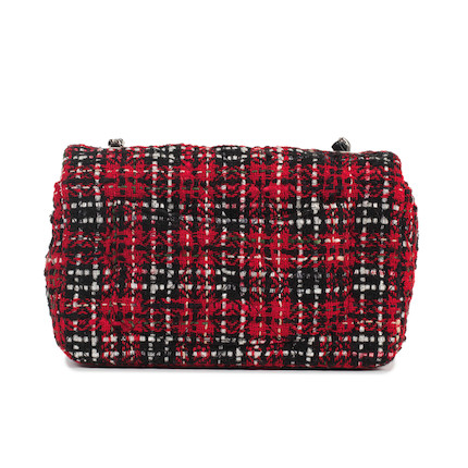 Chanel Red 2020 Tweed Reissue Mini Flap Bag