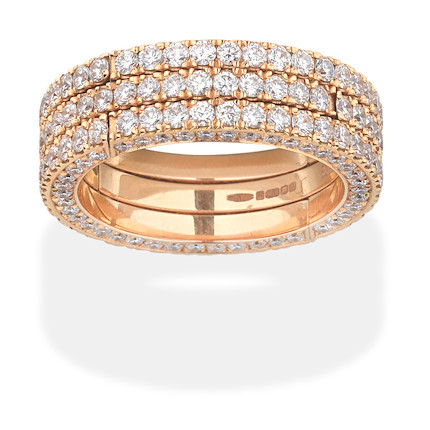 Bonhams : BOBBY WHITE DIAMOND AND RUBY 'MOTION EDGE HIDDEN RUBY' RING