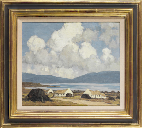 Paul Henry R.H.A. (Irish, 1876-1958) Killary Bay, Connemara 35.7 x 40.6 cm. (14 x 16 in.) (Painted 1927-35) image 2