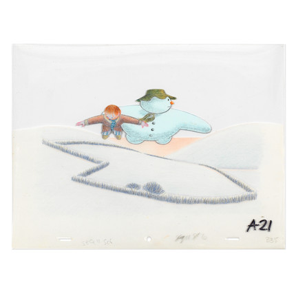 Bonhams : The Snowman An Original Animation Cel of James and The ...