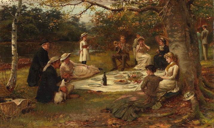 Bonhams : George Goodwin Kilburne, RI, RBA (British, 1839-1924) 'Picnic ...