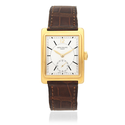 Bonhams : Patek Philippe. An 18K gold manual wind wristwatch Gondolo ...