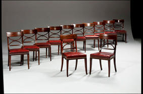 A set of twelve 19th Century mahogany di