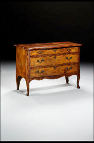 Italian C18th Olive Wood Commode