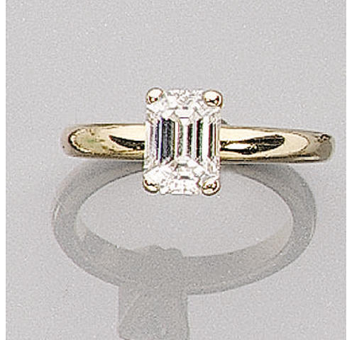 A Diamond Single-Stone Ring