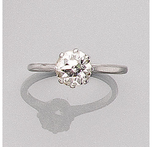 A Single-Stone Diamond Ring
