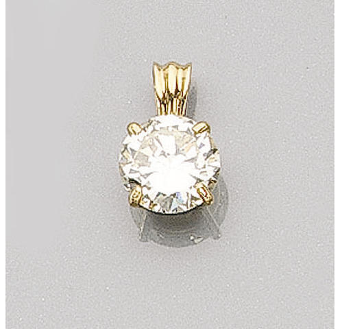 A Brilliant-Cut Diamond Pendant