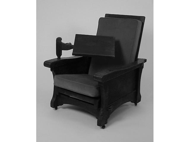 An oak 'Mouseman' armchair,