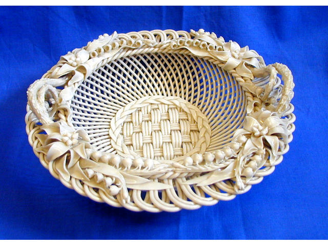 A Belleek Lily basket,
