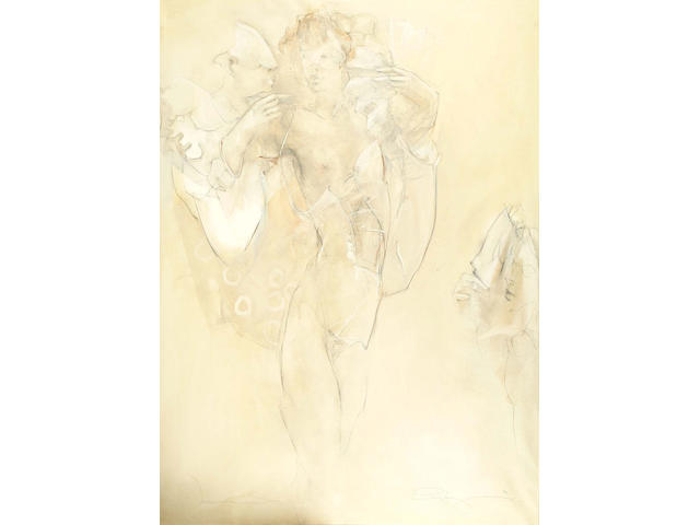 Jurgen Gorg (German, b.1951) Venezians 140 x 100 cm.