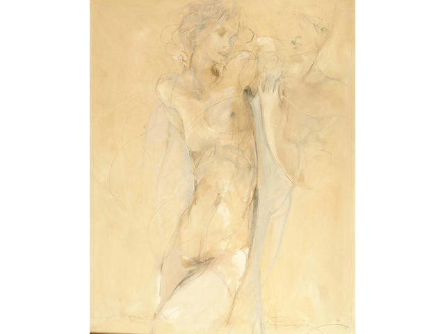 Jurgen Gorg (German, b.1951) Der Kavalieu 110 x 80 cm.