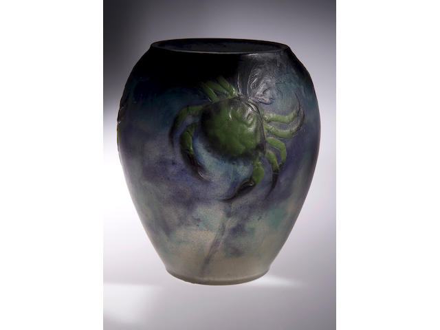 G. Argy-Rousseau, A Pate de Verre vase, 14.5cm high, signed