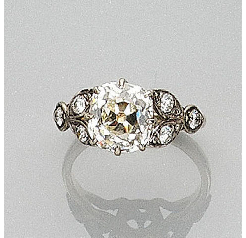 A diamond single-stone ring