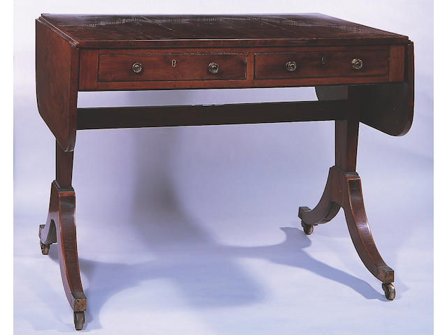 A Regency mahogany sofa table,
