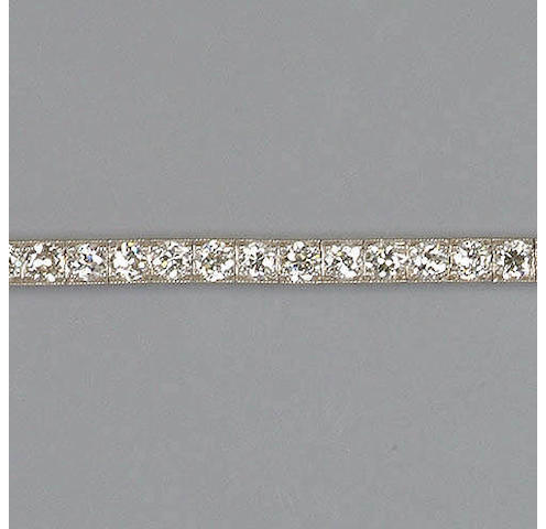 A diamond line bracelet