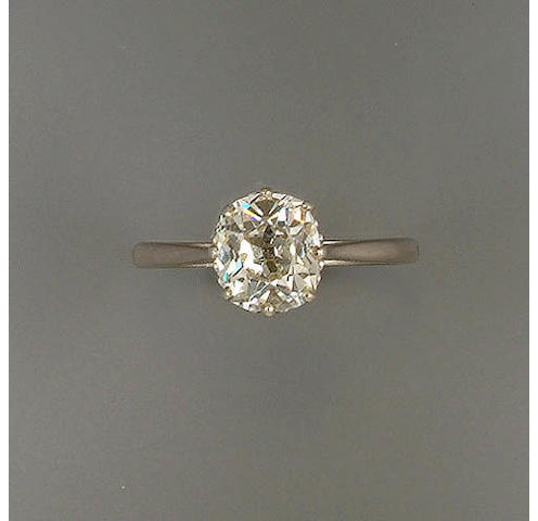 A diamond single-stone ring