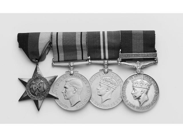 Four to Lieutenant W.Armstrong, Royal Engineers, 1939-1945 Star; Defence Medal; War Medal; General Service 11918-1962, one bar, Bomb & Mine Clearance 1945-49 (Lt W.Armstrong R.E.).