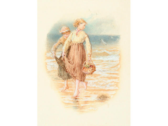 Myles Birket Foster (1825-1899) 'Two girls paddling