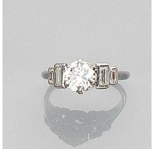 A diamond single-stone ring,