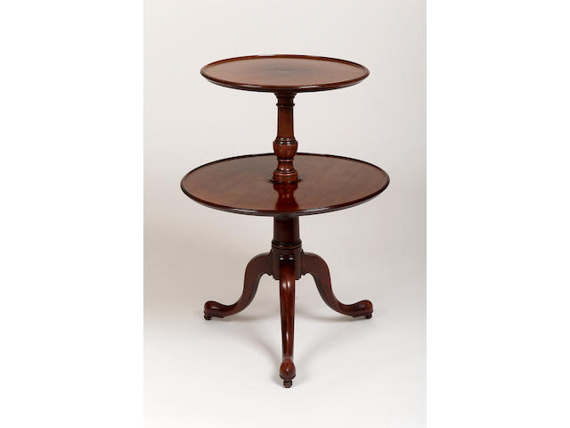A 19th century two tier dumb waiter,