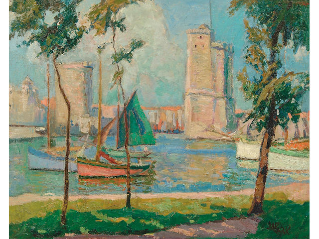 John Anthony Park (1880-1962) "Brittany Harbour" 39.5 x 50cm