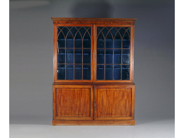 A George III mahogany library bookcase