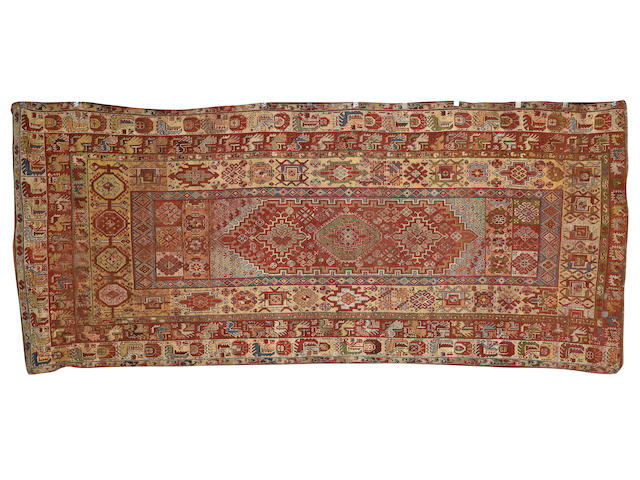 A Rabat carpet, Morocco, mid 19th century, 381 cm. x 161 cm.