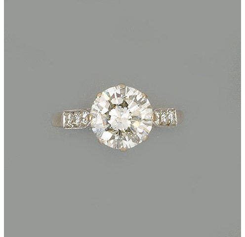 A diamond single-stone ring