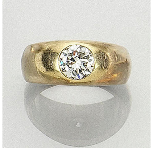 A diamond single-stone ring